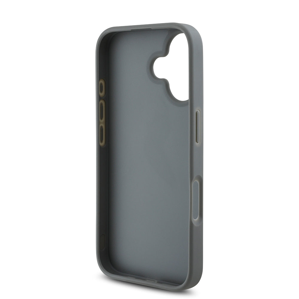 iPhone 16 Plus Kılıf Guess Orijinal Lisanslı Taşlı Arka Yüzey Üçgen Logolu Kılıf