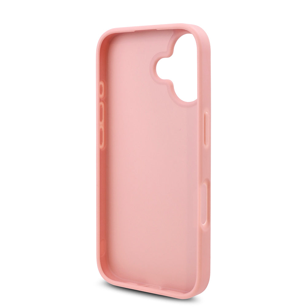 iPhone 16 Plus Kılıf Guess Orijinal Lisanslı Taşlı Arka Yüzey Üçgen Logolu Kılıf