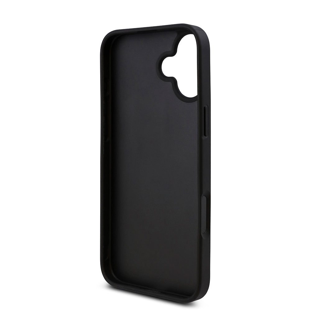 iPhone 16 Plus Kılıf Guess Orijinal Lisanslı Taşlı Arka Yüzey Üçgen Logolu Kılıf