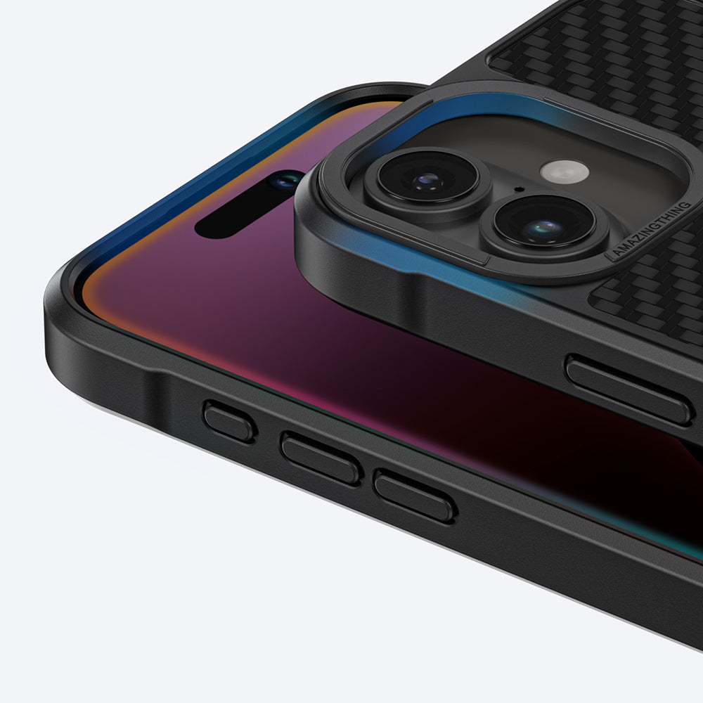 iPhone 16 Plus Kılıf M-safe Şarj Özellikli 1500D Aramid Fiber Amazingthing Titan Max Serisi Kılıf