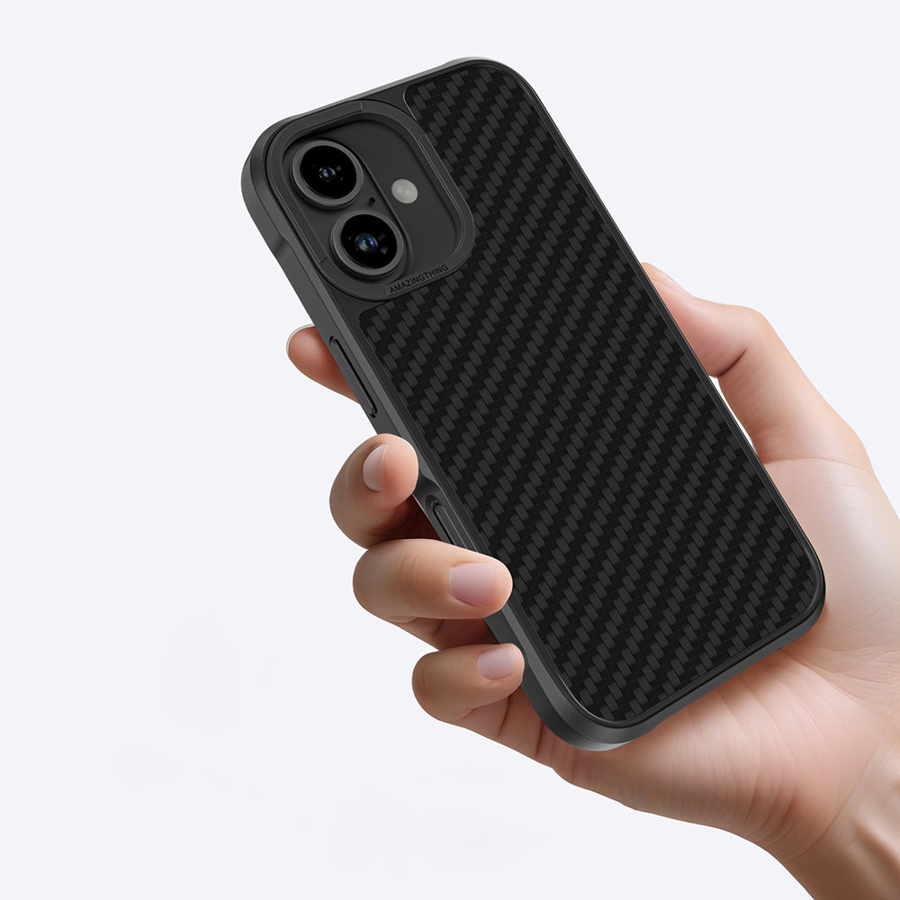iPhone 16 Plus Kılıf M-safe Şarj Özellikli 1500D Aramid Fiber Amazingthing Titan Max Serisi Kılıf