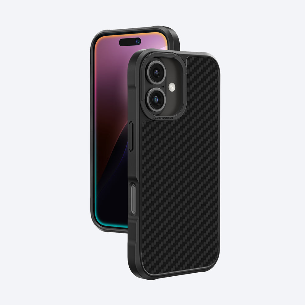 iPhone 16 Plus Kılıf M-safe Şarj Özellikli 1500D Aramid Fiber Amazingthing Titan Max Serisi Kılıf