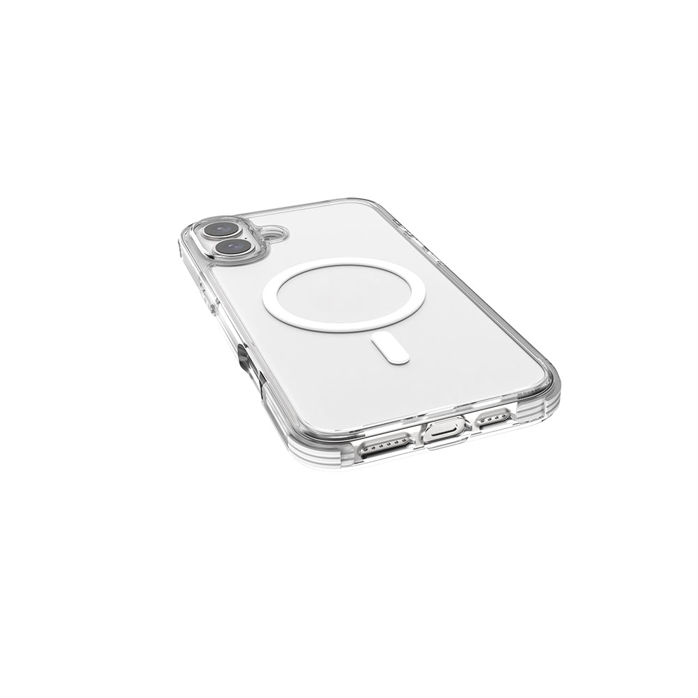 iPhone 16 Plus Kılıf M-safe Şarj Özellikli Airbag Tasarımlı Raptic Clear Serisi Şeffaf Kılıf
