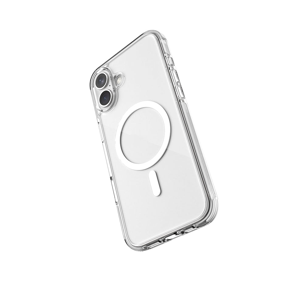 iPhone 16 Plus Kılıf M-safe Şarj Özellikli Airbag Tasarımlı Raptic Clear Serisi Şeffaf Kılıf