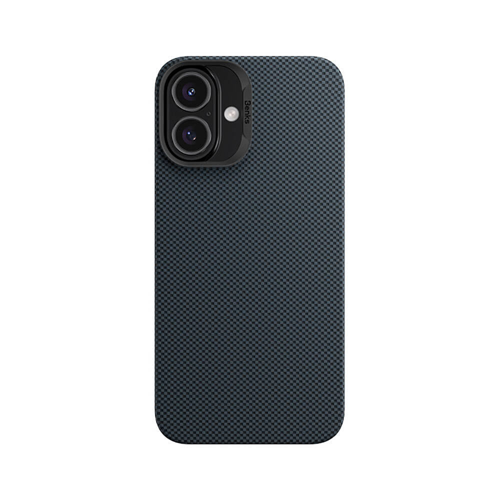 iPhone 16 Plus Kılıf M-safe Şarj Özellikli Benks ArmorTint Serisi ArmorAir Kevlar Karbon Kılıf