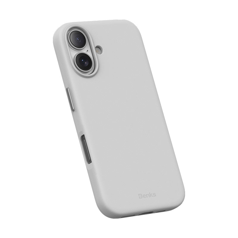 iPhone 16 Plus Kılıf M-safe Şarj Özellikli Çizilmeye Dayanıklı Benks VitaPro Serisi PU Deri Kılıf