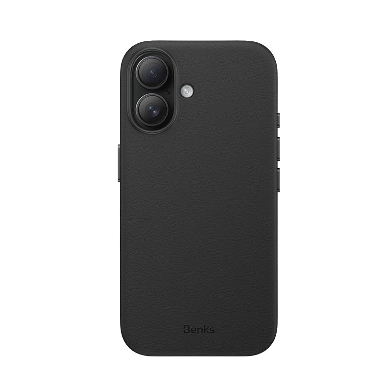 iPhone 16 Plus Kılıf M-safe Şarj Özellikli Çizilmeye Dayanıklı Benks VitaPro Serisi PU Deri Kılıf