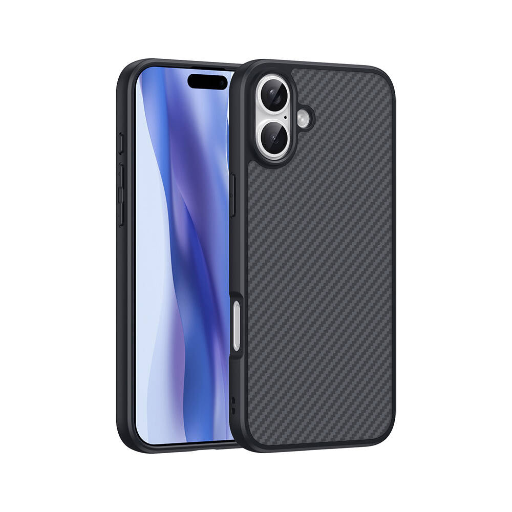 iPhone 16 Plus Kılıf M-safe Şarj Özellikli Karbon Fiber Tasarımlı Zore Elnino Kılıf
