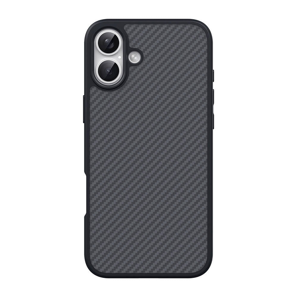 iPhone 16 Plus Kılıf M-safe Şarj Özellikli Karbon Fiber Tasarımlı Zore Elnino Kılıf