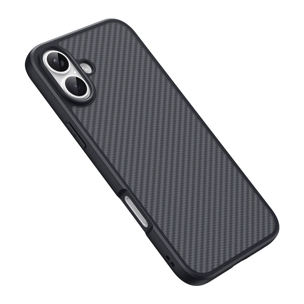 iPhone 16 Plus Kılıf M-safe Şarj Özellikli Karbon Fiber Tasarımlı Zore Elnino Kılıf