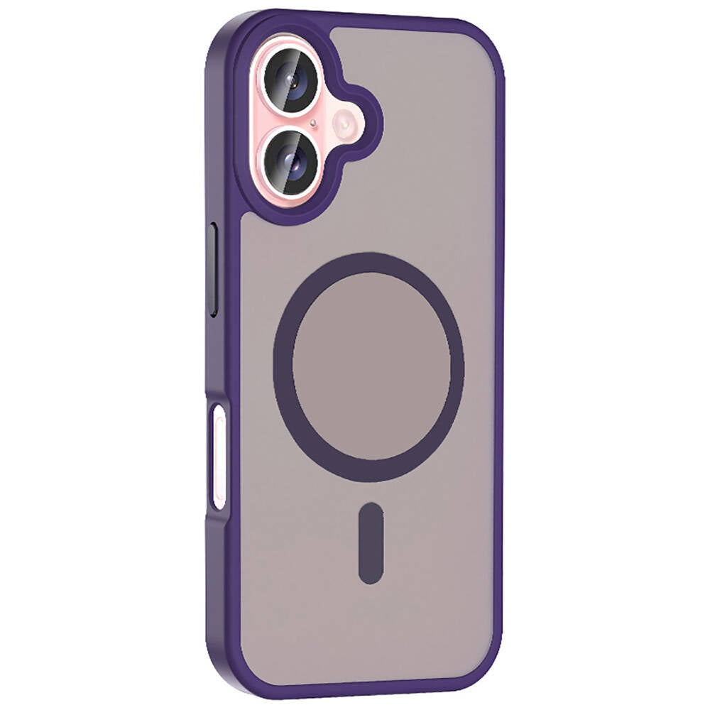 iPhone 16 Plus Kılıf M-safe Şarj Özellikli Mat Arka Yüzey Zore Sio Kılıf