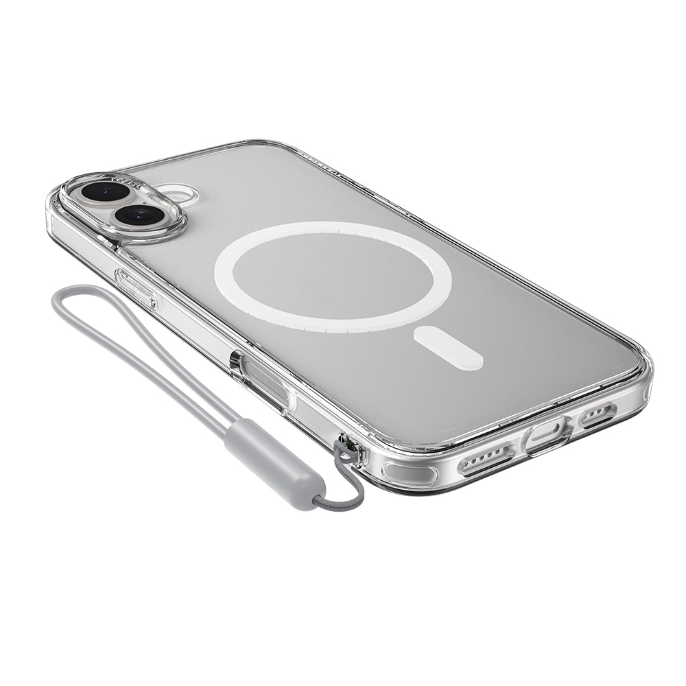 iPhone 16 Plus Kılıf M-safe Şarj Özellikli Raptic Crystal M-safe Serisi Şeffaf Kılıf