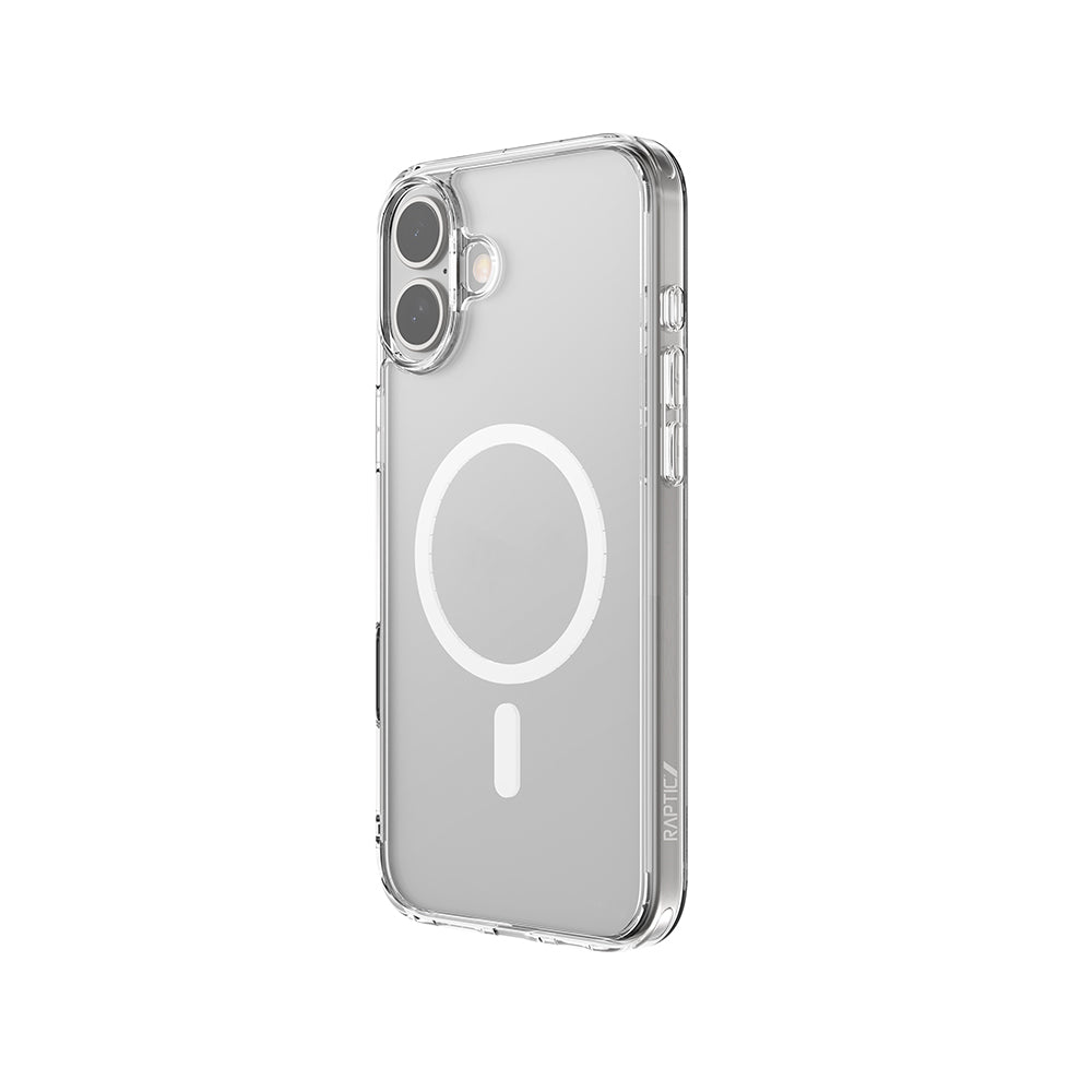 iPhone 16 Plus Kılıf M-safe Şarj Özellikli Raptic Crystal M-safe Serisi Şeffaf Kılıf
