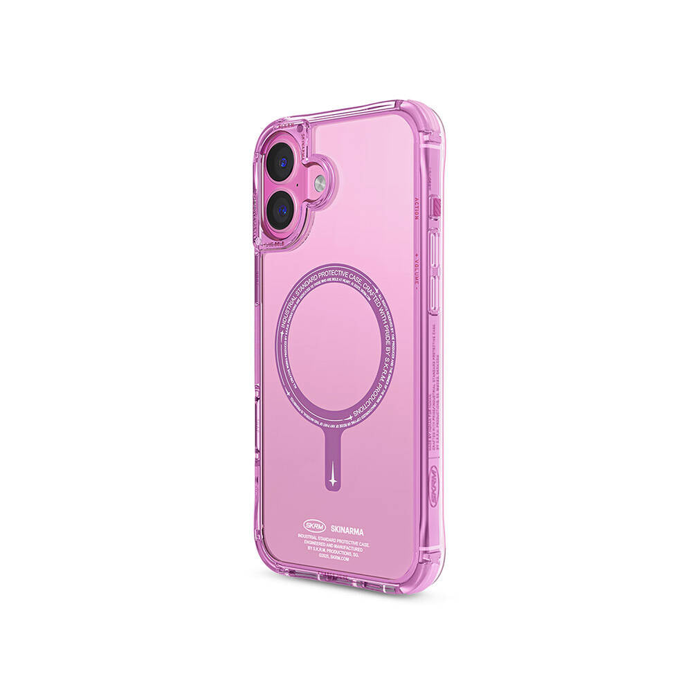 iPhone 16 Plus Kılıf M-safe Şarj Özellikli Şeffaf Airbag Tasarımlı Skinarma Saido Kılıf