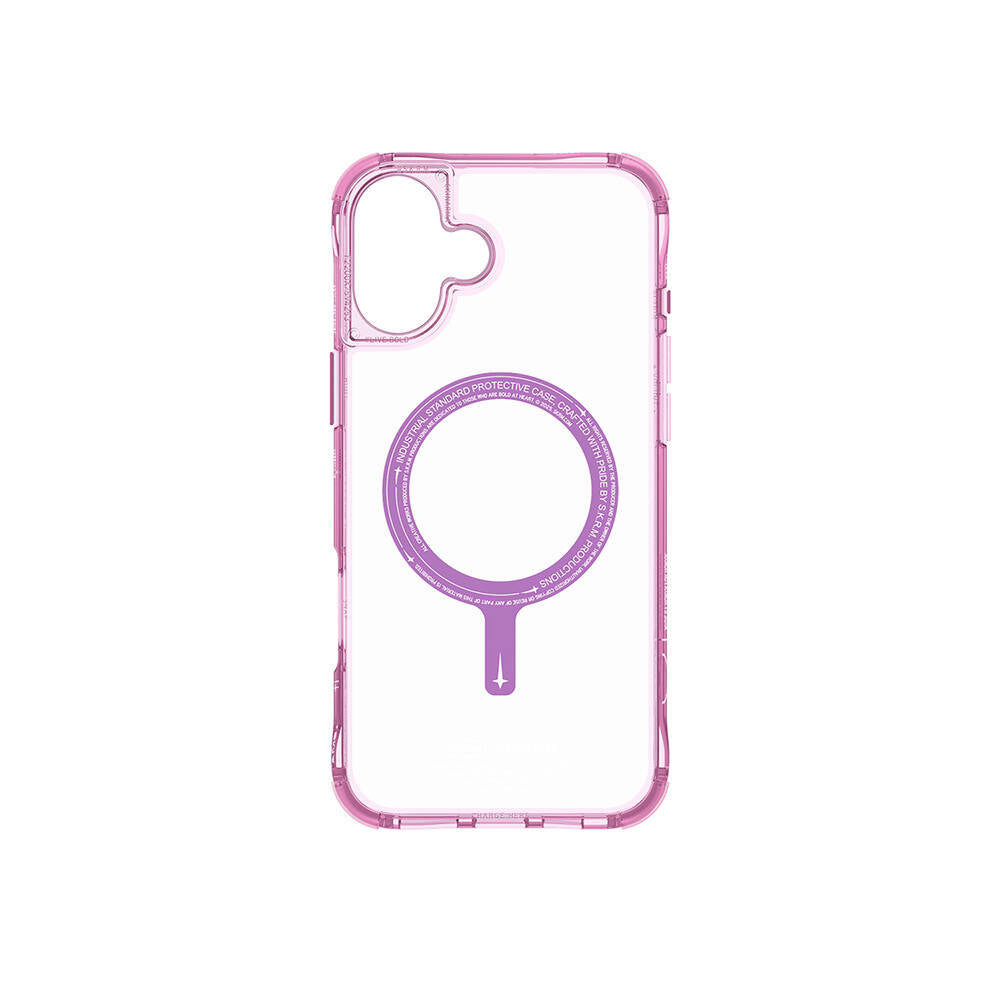 iPhone 16 Plus Kılıf M-safe Şarj Özellikli Şeffaf Airbag Tasarımlı Skinarma Saido Kılıf