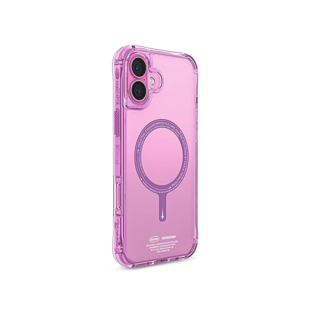iPhone 16 Plus Kılıf M-safe Şarj Özellikli Şeffaf Airbag Tasarımlı Skinarma Saido Kılıf