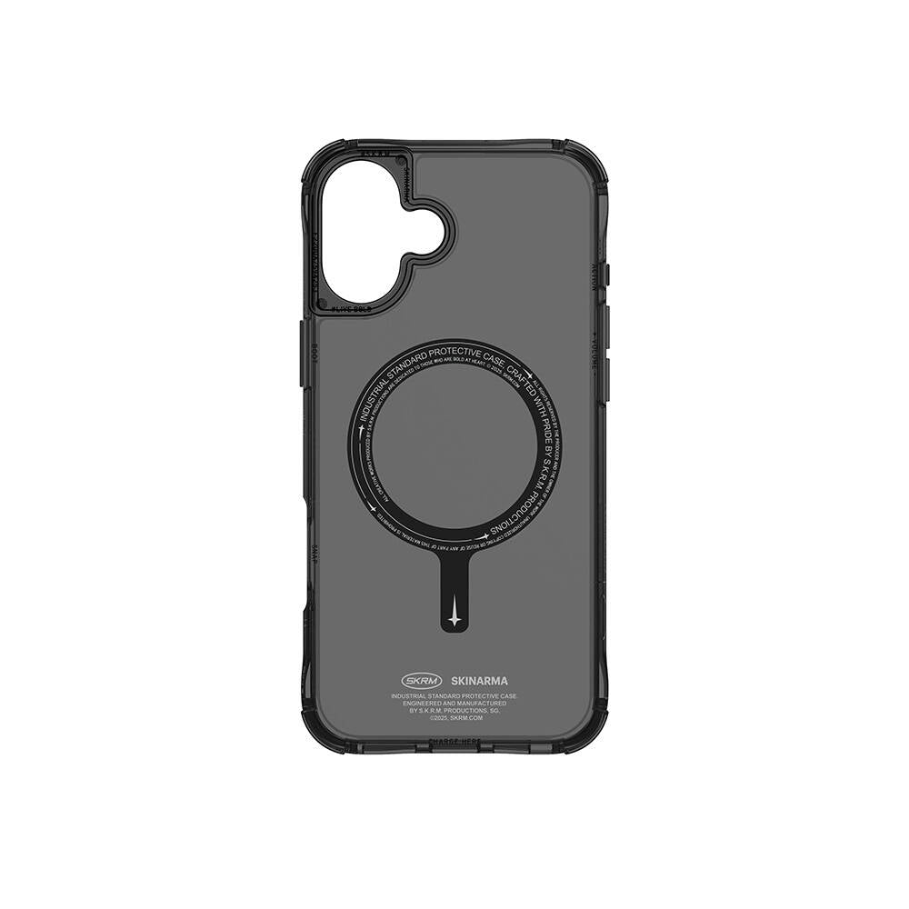 iPhone 16 Plus Kılıf M-safe Şarj Özellikli Şeffaf Airbag Tasarımlı Skinarma Saido Kılıf