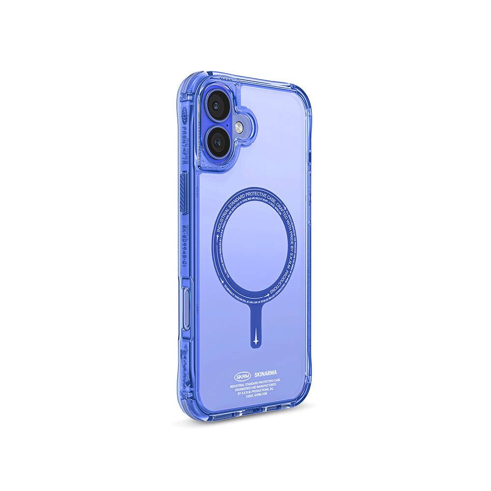 iPhone 16 Plus Kılıf M-safe Şarj Özellikli Şeffaf Airbag Tasarımlı Skinarma Saido Kılıf