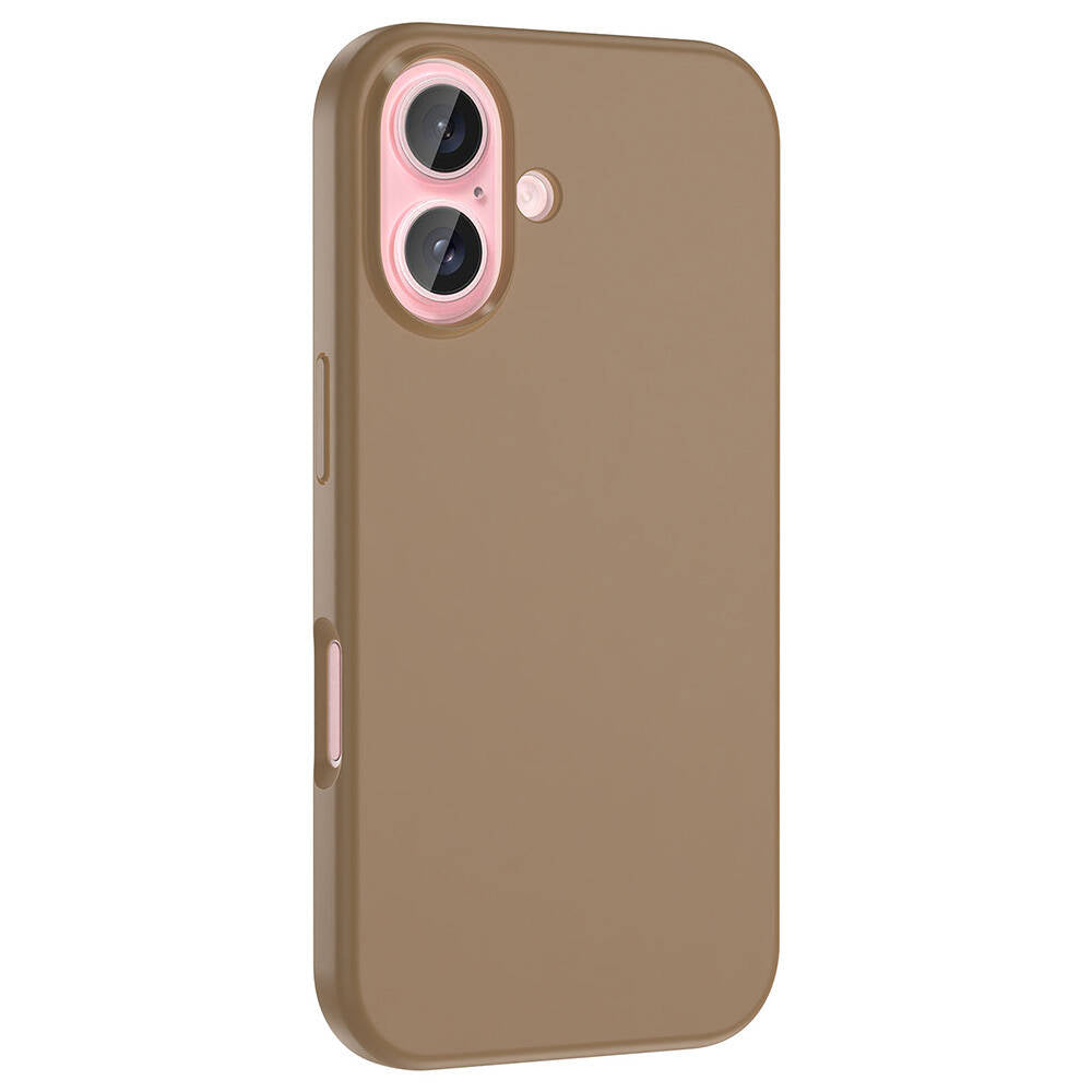 iPhone 16 Plus Kılıf M-safe Şarj Özellikli Sıvı Teknolojili Silinebilir Sert Zore Kivi Kılıf