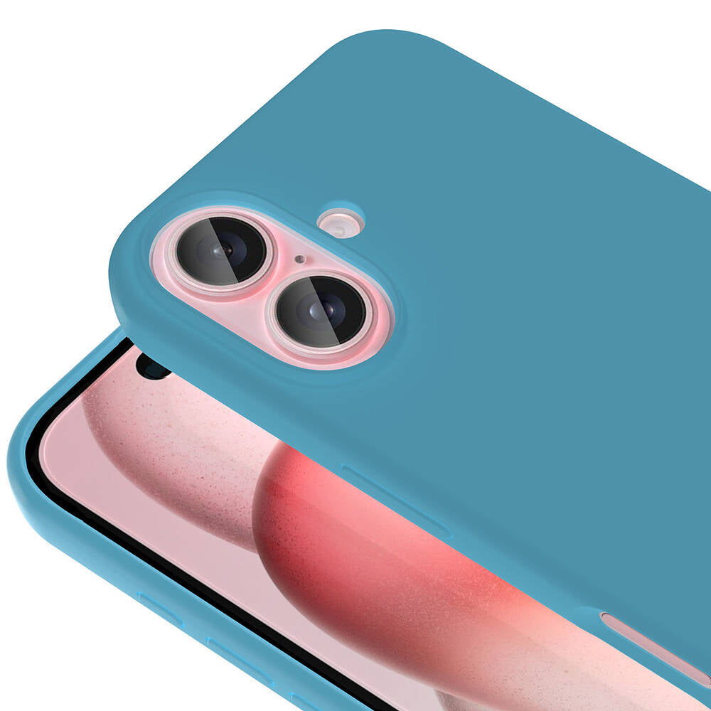 iPhone 16 Plus Kılıf M-safe Şarj Özellikli Sıvı Teknolojili Silinebilir Sert Zore Kivi Kılıf