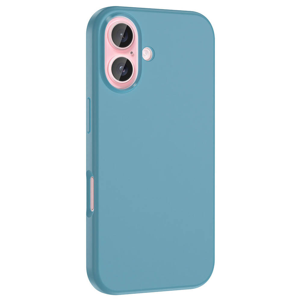 iPhone 16 Plus Kılıf M-safe Şarj Özellikli Sıvı Teknolojili Silinebilir Sert Zore Kivi Kılıf