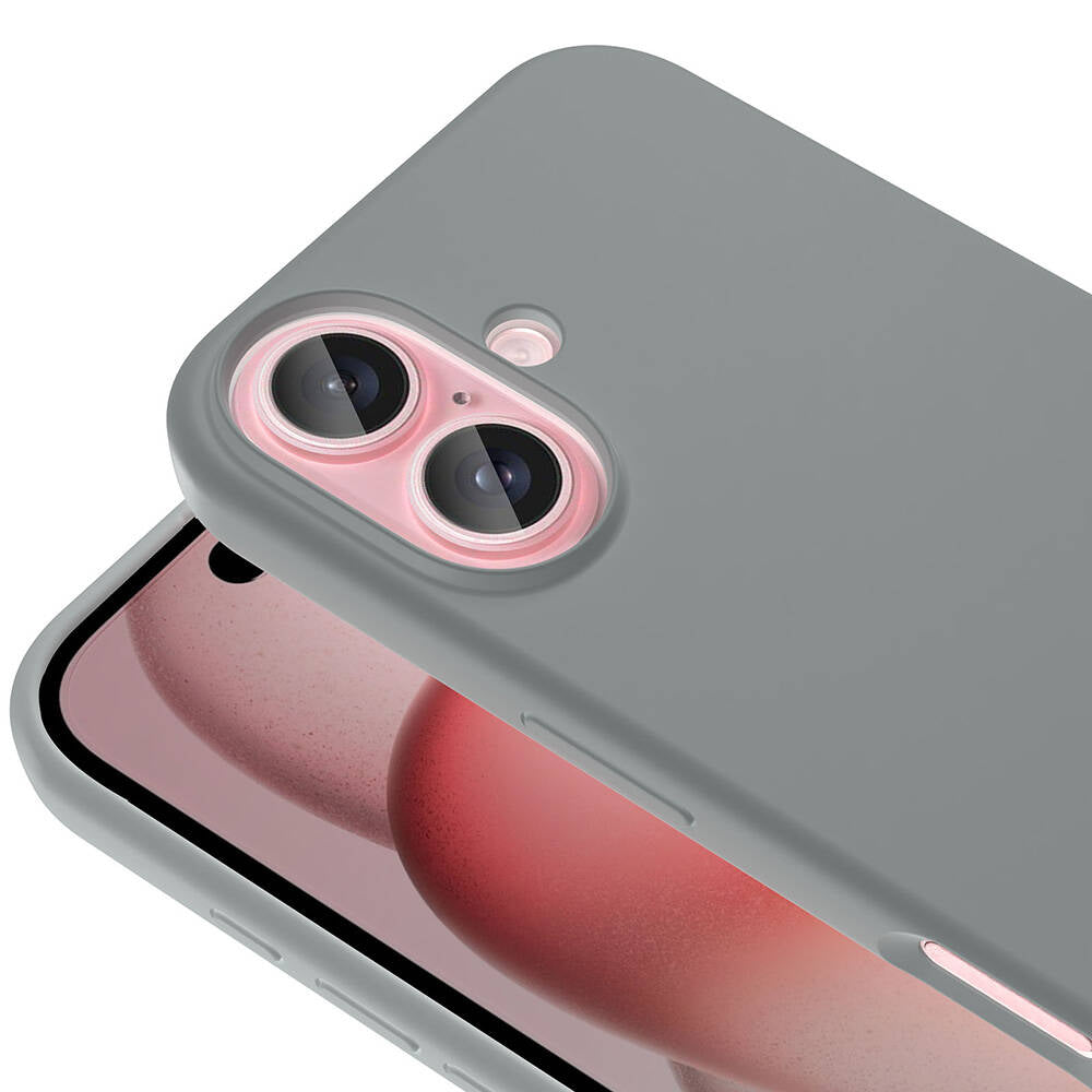 iPhone 16 Plus Kılıf M-safe Şarj Özellikli Sıvı Teknolojili Silinebilir Sert Zore Kivi Kılıf