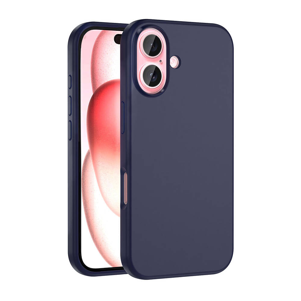 iPhone 16 Plus Kılıf M-safe Şarj Özellikli Sıvı Teknolojili Silinebilir Sert Zore Kivi Kılıf