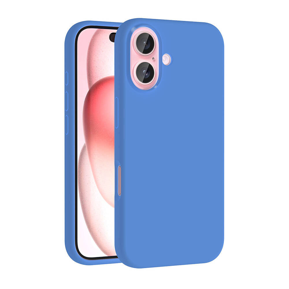iPhone 16 Plus Kılıf M-safe Şarj Özellikli Sıvı Teknolojili Silinebilir Sert Zore Kivi Kılıf
