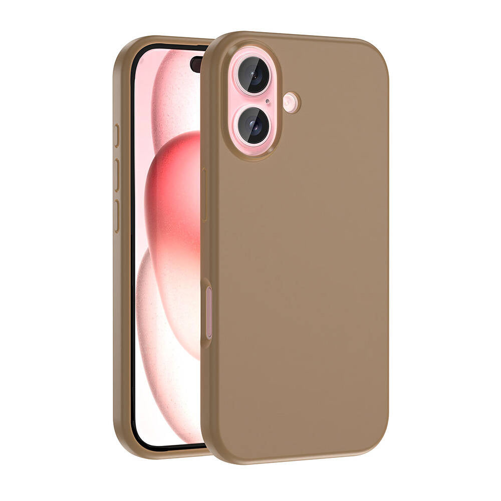 iPhone 16 Plus Kılıf M-safe Şarj Özellikli Sıvı Teknolojili Silinebilir Sert Zore Kivi Kılıf