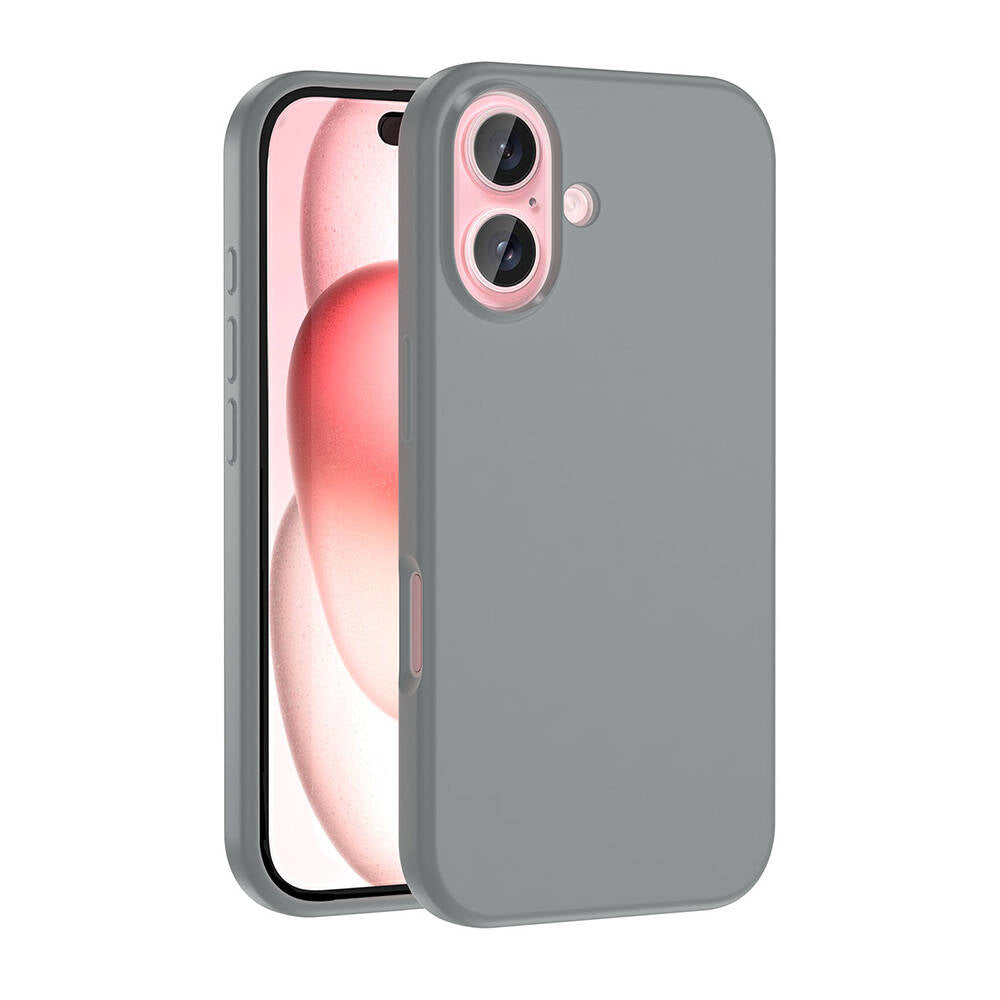iPhone 16 Plus Kılıf M-safe Şarj Özellikli Sıvı Teknolojili Silinebilir Sert Zore Kivi Kılıf