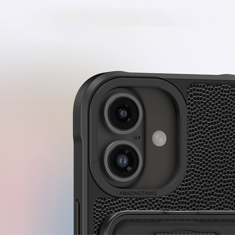 iPhone 16 Plus Kılıf M-safe Şarj Özellikli Standlı Kartlıklı Set Amazinghing Glamour Luxe Serisi Kılıf