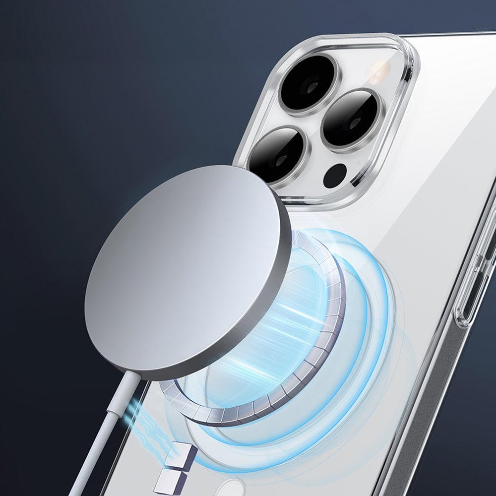 iPhone 16 Plus Kılıf M-safe Şarj Özellikli Wiwu YXK-207 Invisible Pro Sert PC Kılıf