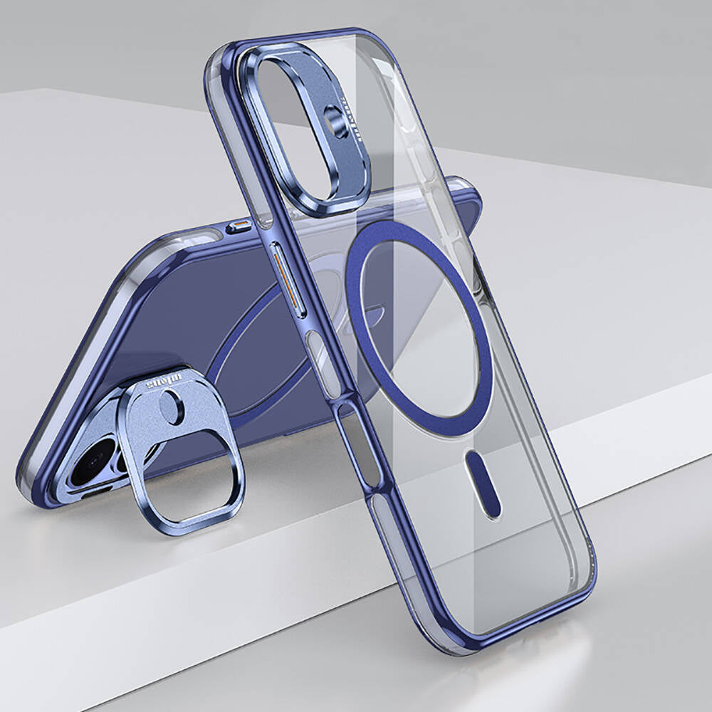 iPhone 16 Plus Kılıf M-safe Şarj Özellikli Wlons Standlı Efsane Kılıf