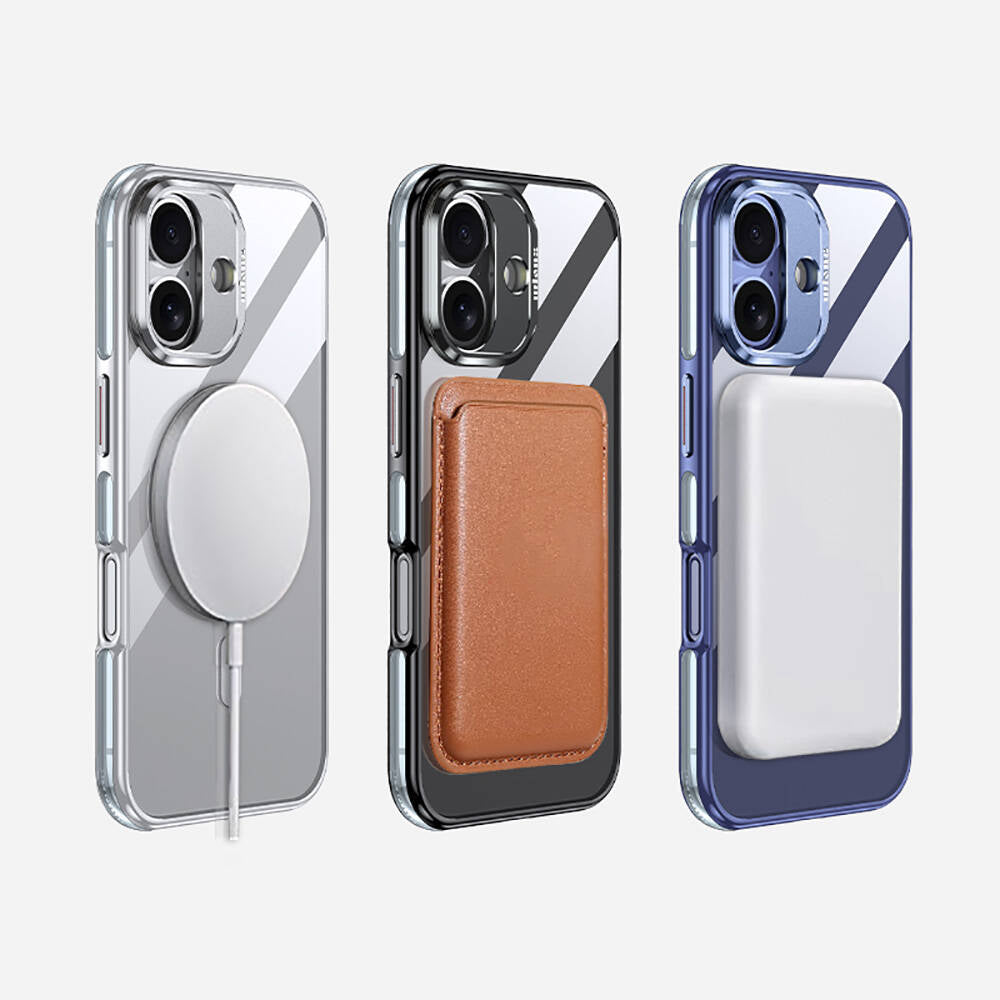 iPhone 16 Plus Kılıf M-safe Şarj Özellikli Wlons Standlı Efsane Kılıf