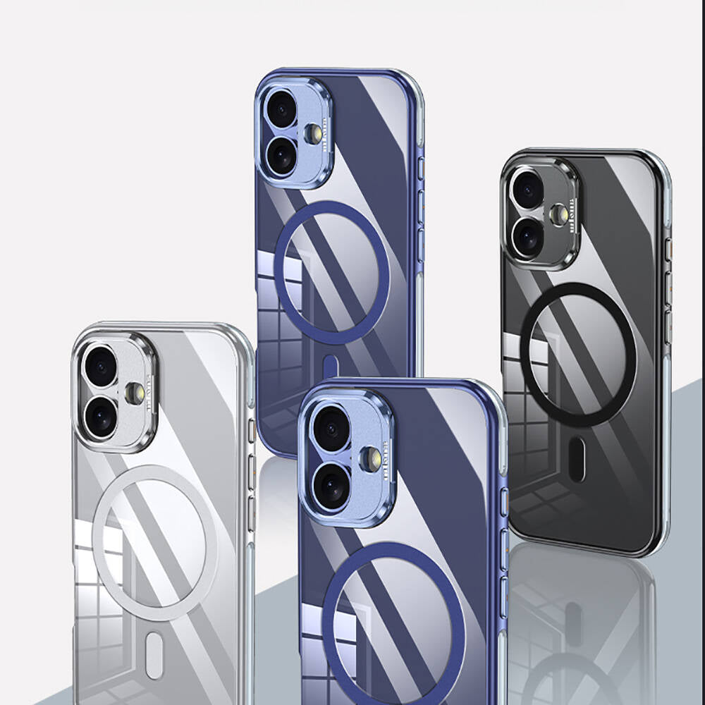 iPhone 16 Plus Kılıf M-safe Şarj Özellikli Wlons Standlı Efsane Kılıf