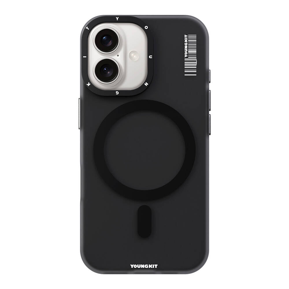 iPhone 16 Plus Kılıf M-safe Şarj Özellikli Youngkit Hidden Sand Serisi Kılıf