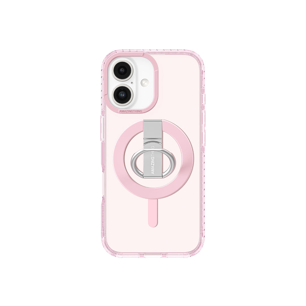 iPhone 16 Plus Kılıf M-safe Şarj Özellikli Yüzük Standlı Amazingthing Titan Pro Serisi Kılıf