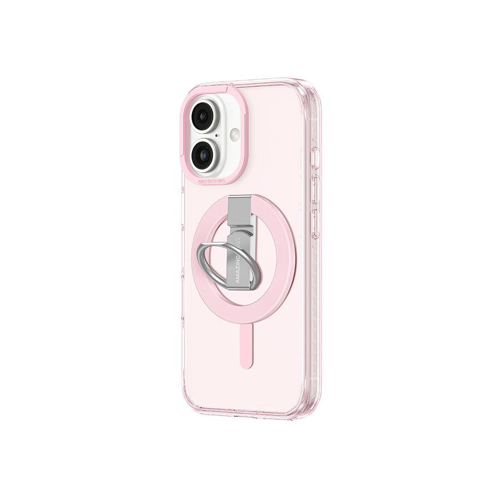 iPhone 16 Plus Kılıf M-safe Şarj Özellikli Yüzük Standlı Amazingthing Titan Pro Serisi Kılıf