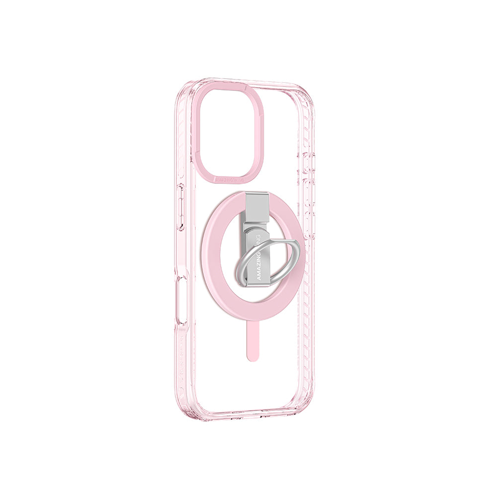iPhone 16 Plus Kılıf M-safe Şarj Özellikli Yüzük Standlı Amazingthing Titan Pro Serisi Kılıf