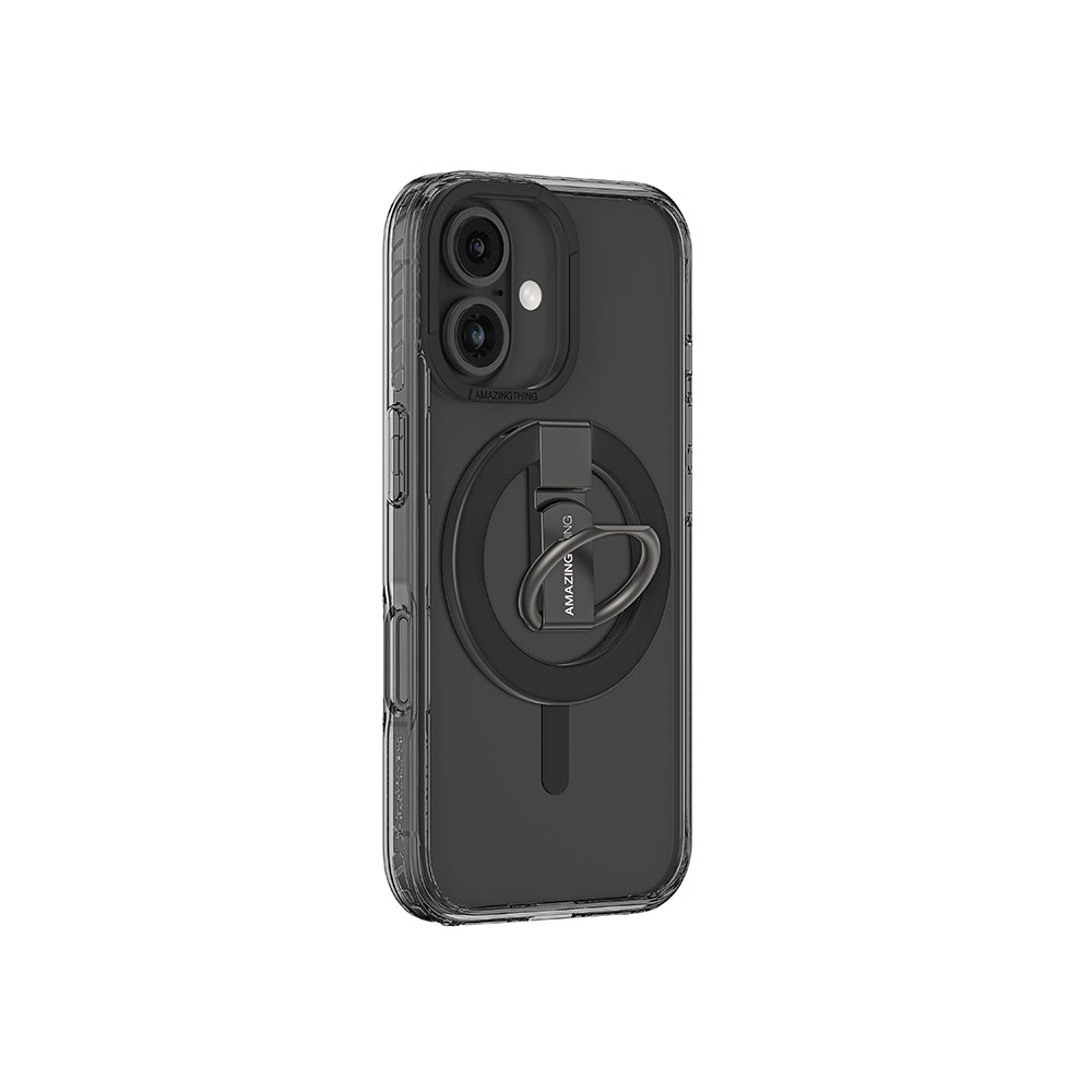 iPhone 16 Plus Kılıf M-safe Şarj Özellikli Yüzük Standlı Amazingthing Titan Pro Serisi Kılıf