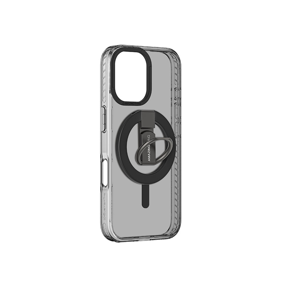 iPhone 16 Plus Kılıf M-safe Şarj Özellikli Yüzük Standlı Amazingthing Titan Pro Serisi Kılıf
