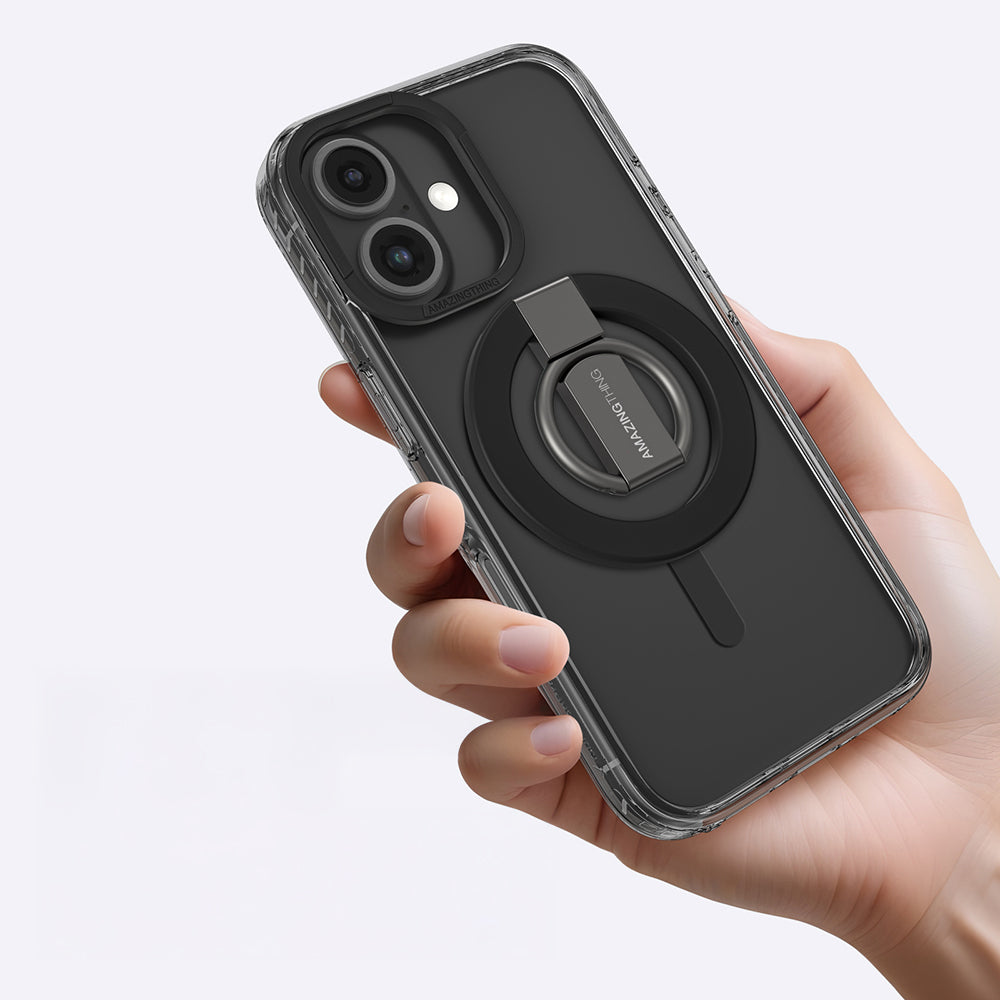 iPhone 16 Plus Kılıf M-safe Şarj Özellikli Yüzük Standlı Amazingthing Titan Pro Serisi Kılıf