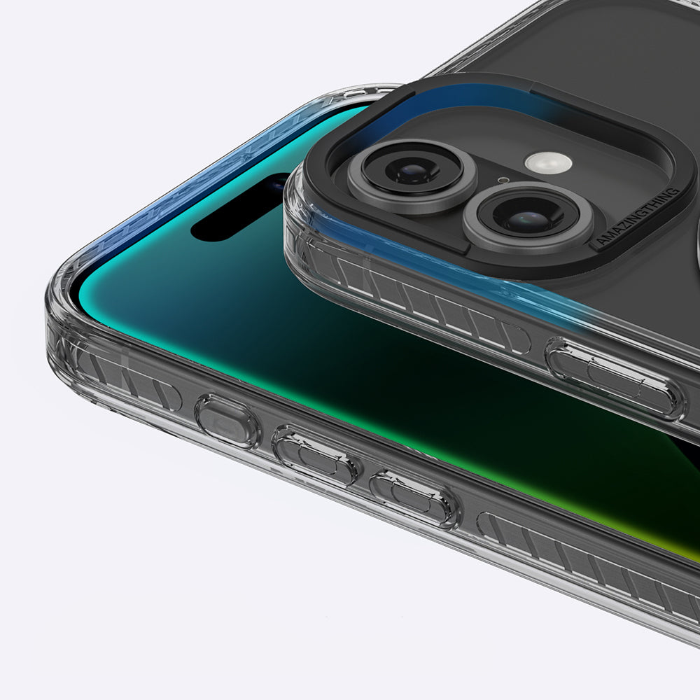 iPhone 16 Plus Kılıf M-safe Şarj Özellikli Yüzük Standlı Amazingthing Titan Pro Serisi Kılıf