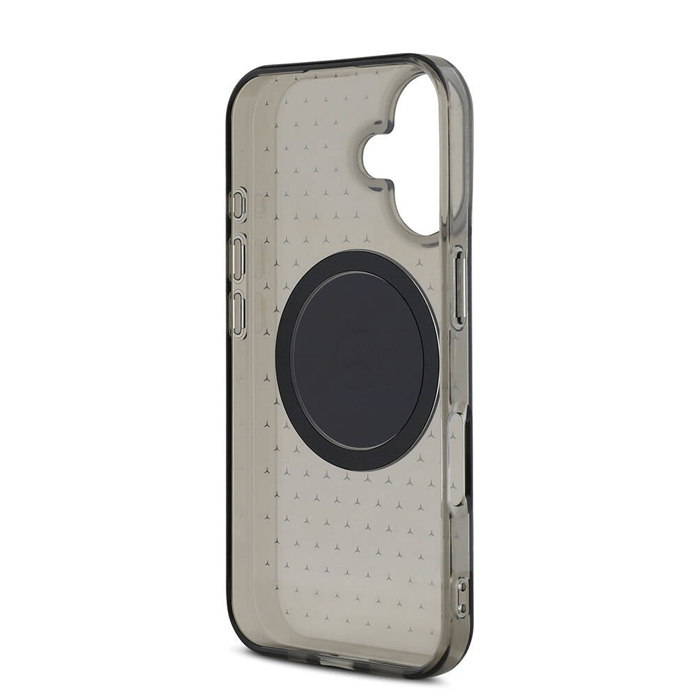 iPhone 16 Plus Kılıf Mercedes Benz Orijinal Lisanslı M-safe Şarj Özellikli Yıldız Desenli Transparan Kılıf