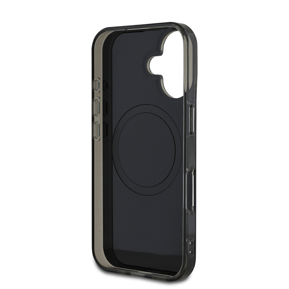 iPhone 16 Plus Kılıf Mercedes Benz orijinal Lisanslı M-safe Şarj Özellikli Çift Katmanlı Paralel Çizgi Desenli Kılıf