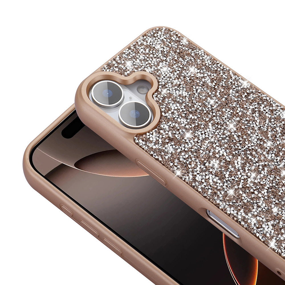 iPhone 16 Plus Kılıf Parlak Taşlı Tasarım Zore Pırlanta Kılıf