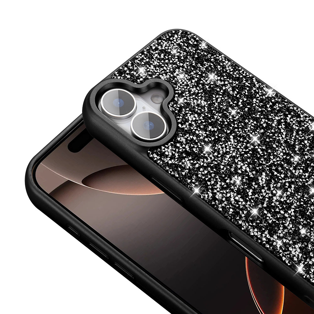 iPhone 16 Plus Kılıf Parlak Taşlı Tasarım Zore Pırlanta Kılıf