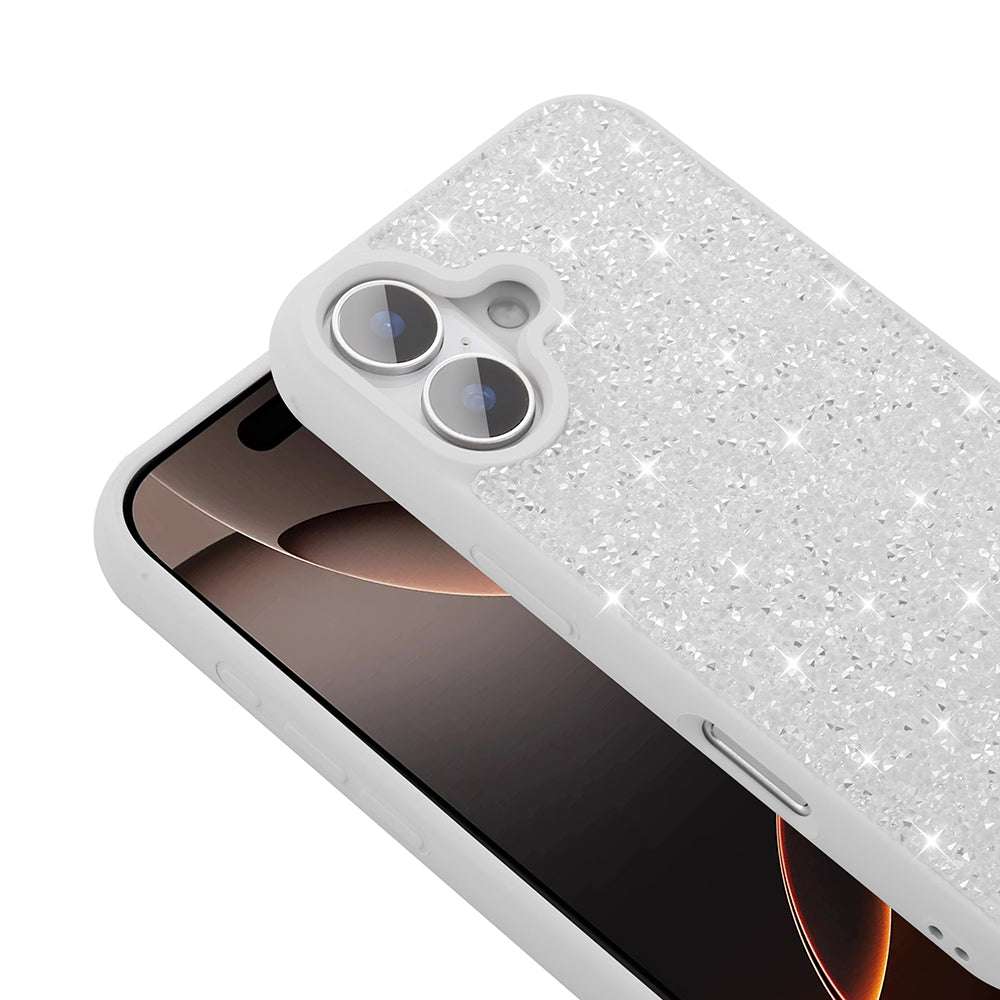 iPhone 16 Plus Kılıf Parlak Taşlı Tasarım Zore Pırlanta Kılıf