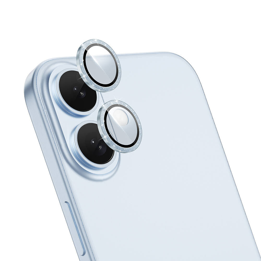 iPhone 16 Plus Wiwu LG-006 Diamond Lens Guard Kolay Uygulama Aparatlı Kamera Lens Koruyucu