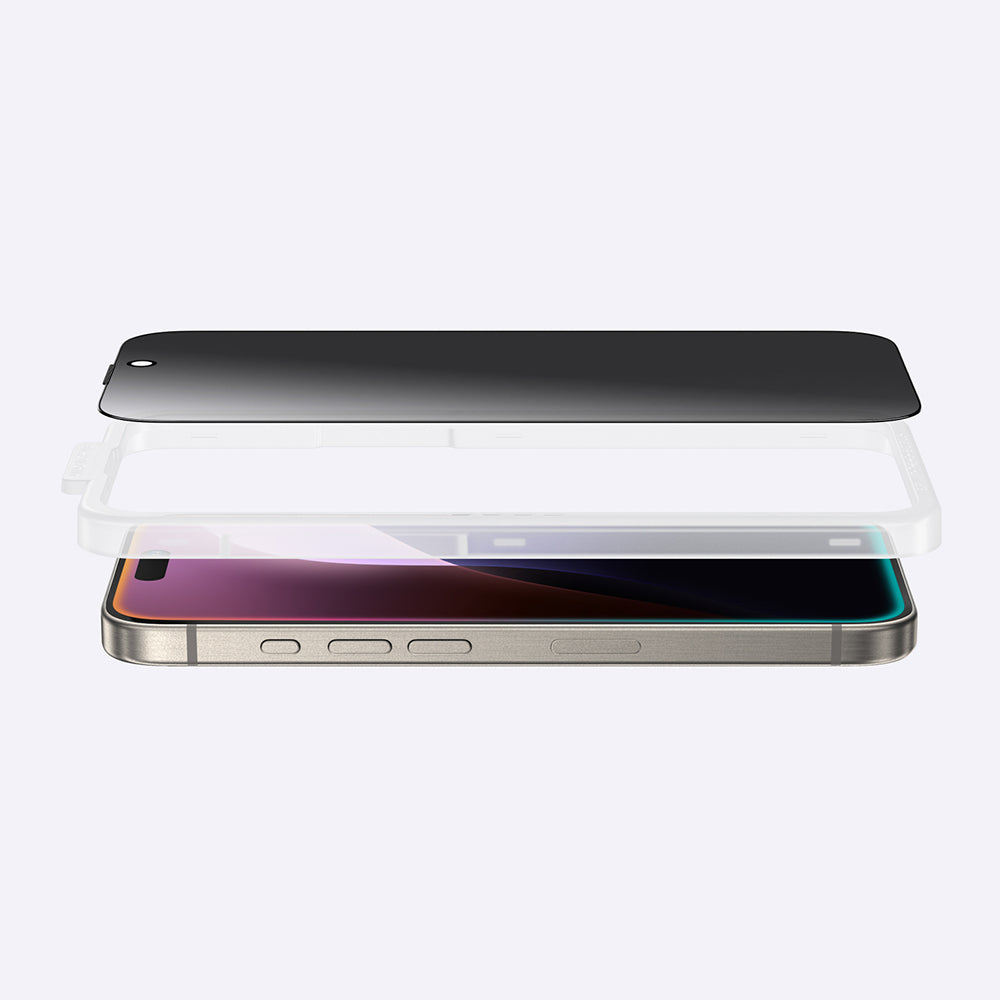iPhone 16 Pro Amazingthing Titan Privacy Parmak İzi Bırakmayan Temperli Cam Ekran Koruyucu